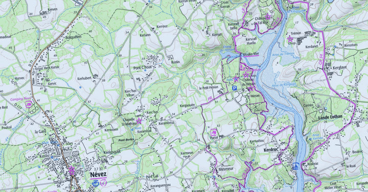 Carte TOP 25 n° 0620 ET - Quimperlé, Pont-Aven | IGN carte pliée IGN 