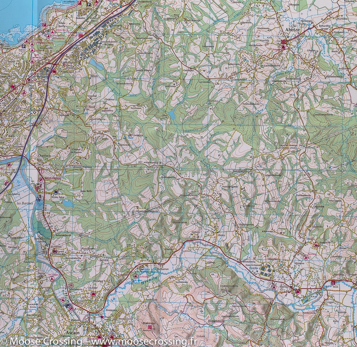 Carte TOP 25 n° 1245 OT - Hendaye & St Jean de Luz | IGN carte de randonnée IGN