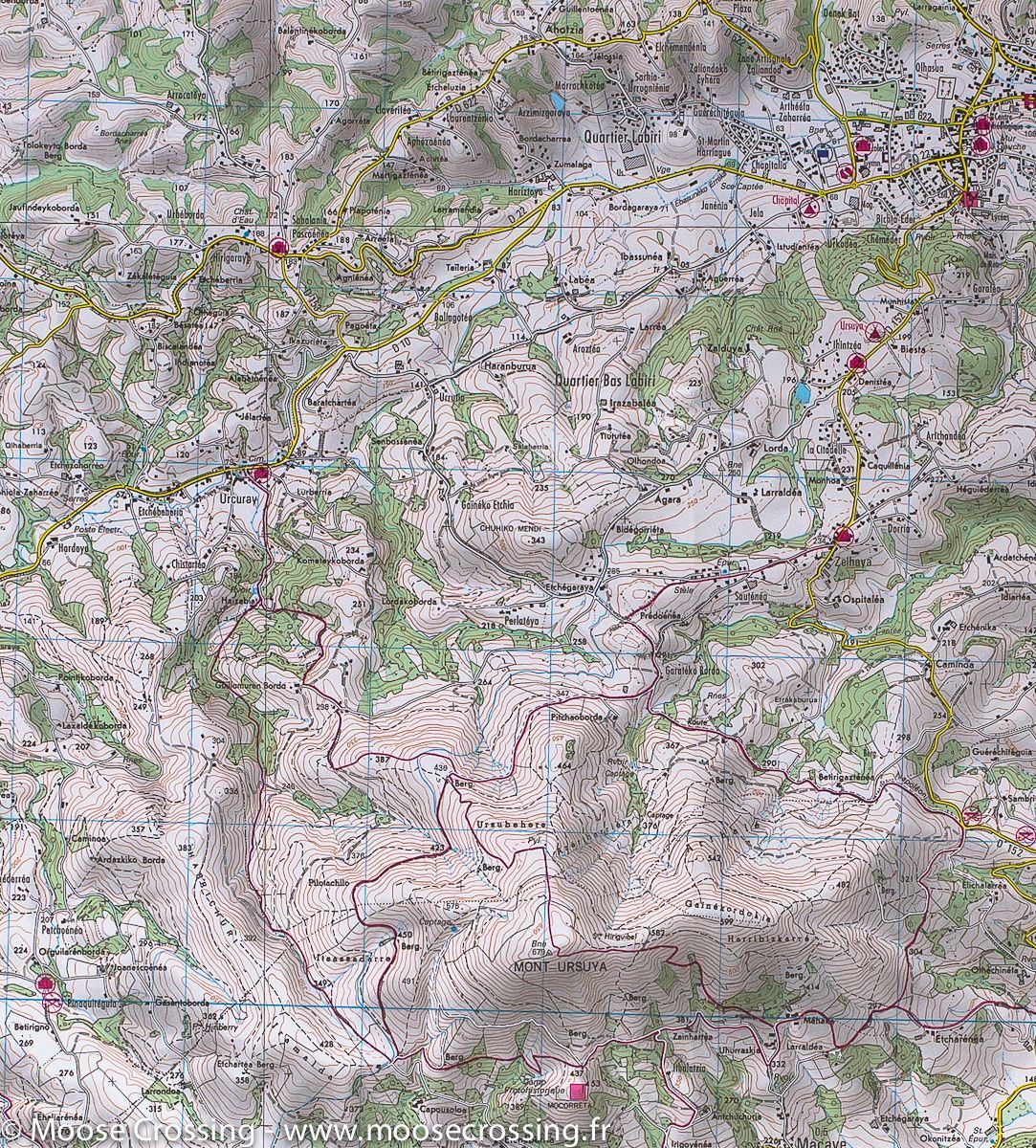 Carte TOP 25 n° 1345 OT - Cambo-les-bains & Hasparren (Pyrénées) | IGN carte de randonnée IGN