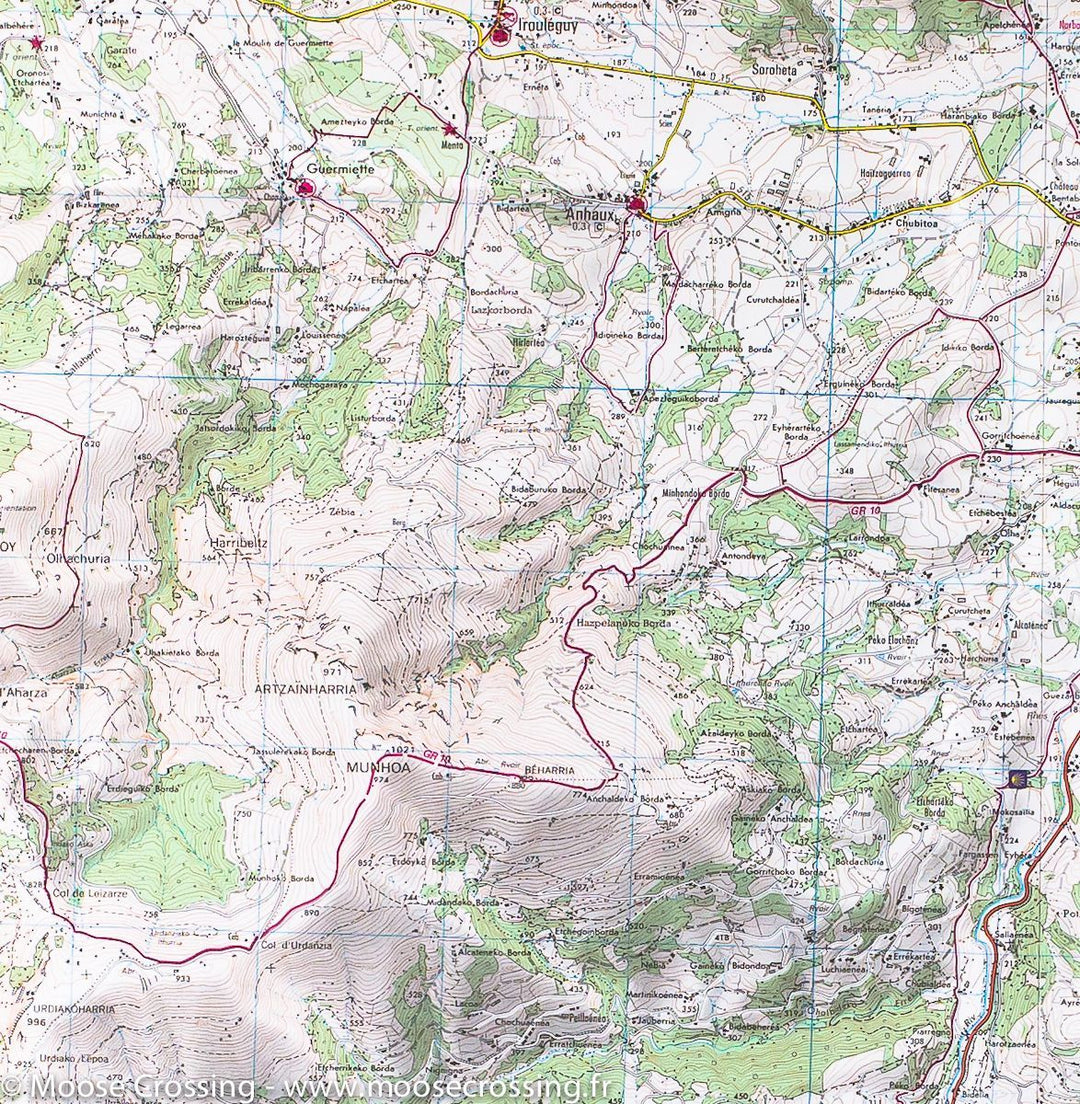 Carte IGN TOP 25 n° 1346 OT - St Jean-Pied-de-Port, St-Etienne-de-Baïgorry (Vallée des Aldudes, Pyrénées) - La Compagnie des Cartes