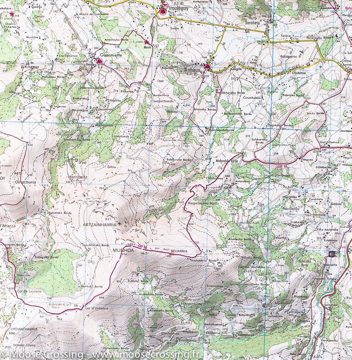 Carte IGN TOP 25 n° 1346 OT - St Jean-Pied-de-Port, St-Etienne-de-Baïgorry (Vallée des Aldudes, Pyrénées) - La Compagnie des Cartes