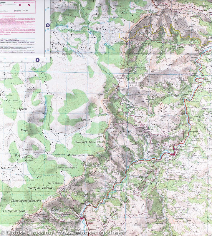 Carte IGN TOP 25 n° 1346 OT - St Jean-Pied-de-Port, St-Etienne-de-Baïgorry (Vallée des Aldudes, Pyrénées) - La Compagnie des Cartes