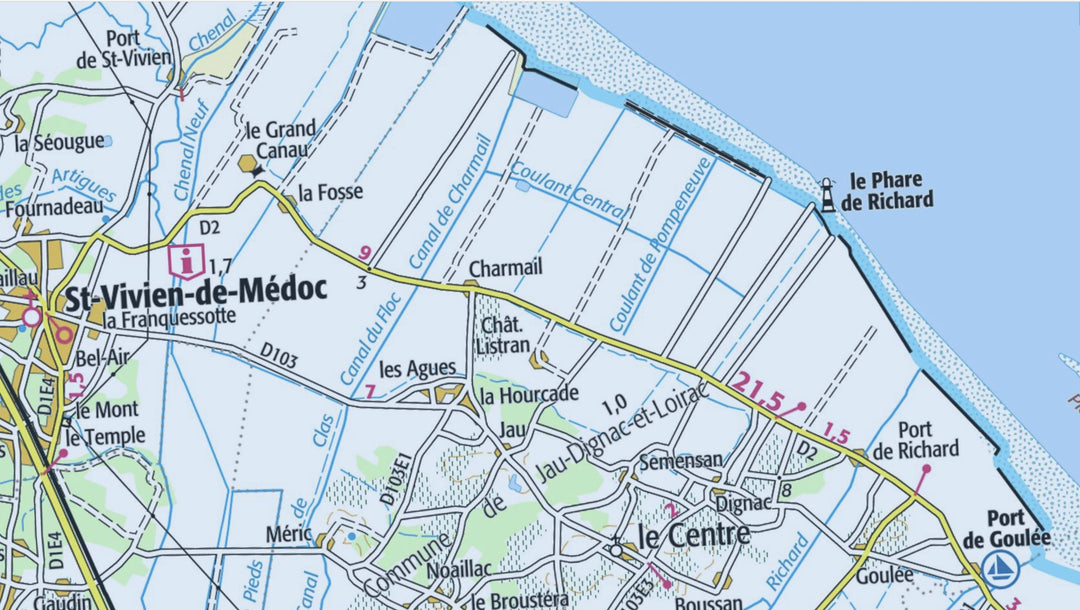 Carte TOP 25 n° 1433 OT - Pointe de Grave, Soulac-sur-Mer, Montalivet | IGN carte pliée IGN 