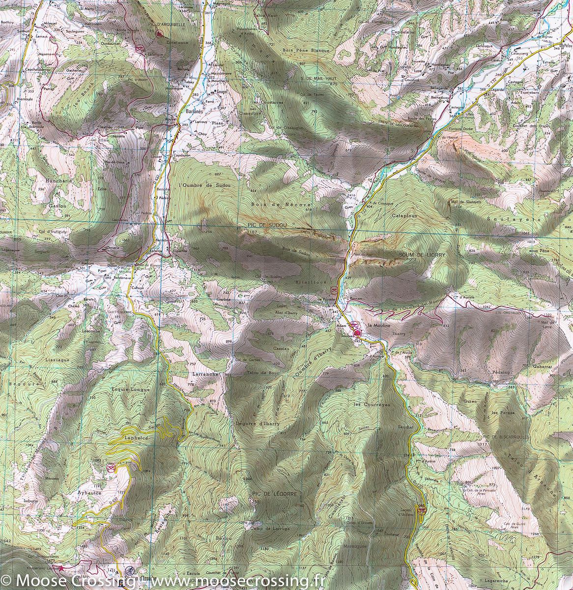 Carte TOP 25 n° 1446 ET - Tardets-Sorholus, Arette & La Pierre St Martin (Pyrénées) | IGN carte de randonnée IGN