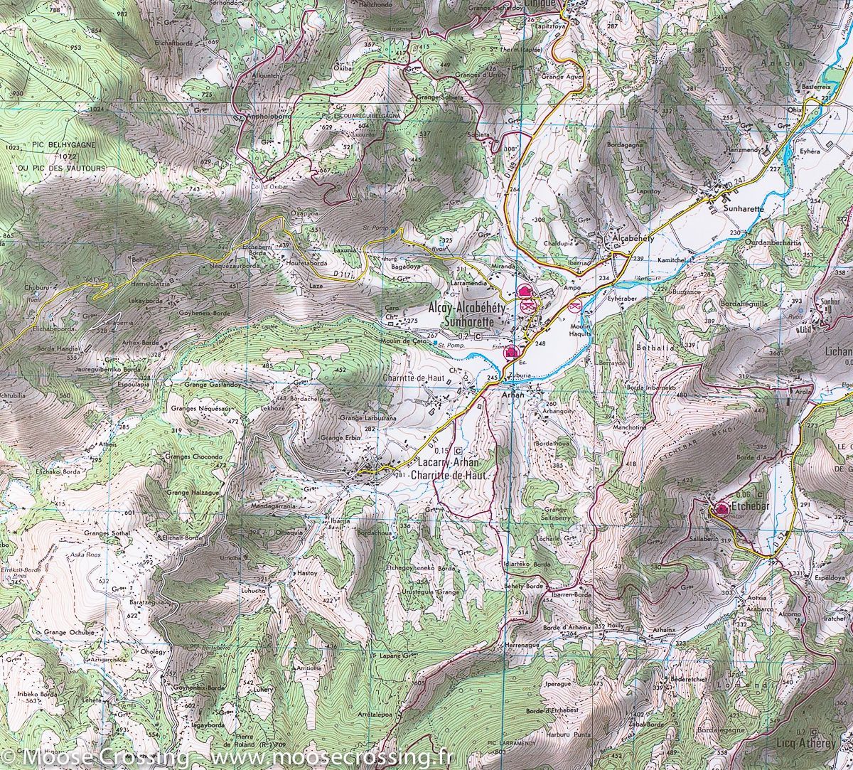 Carte TOP 25 n° 1446 ET - Tardets-Sorholus, Arette & La Pierre St Martin (Pyrénées) | IGN carte de randonnée IGN