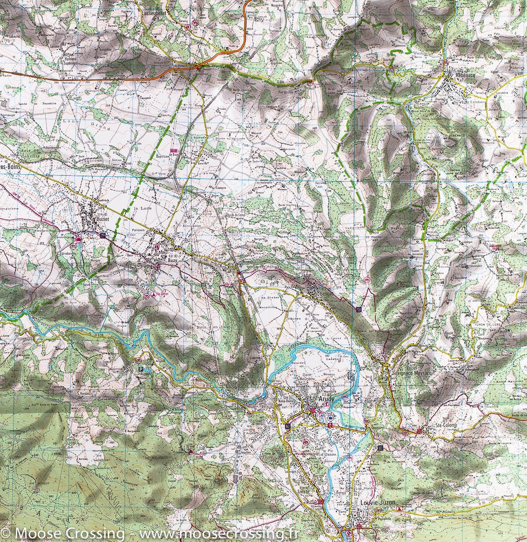 Carte TOP 25 n° 1546 ET - Laruns, Gourette (Vallée d'Ossau, Pyrénées) | IGN carte pliée IGN 