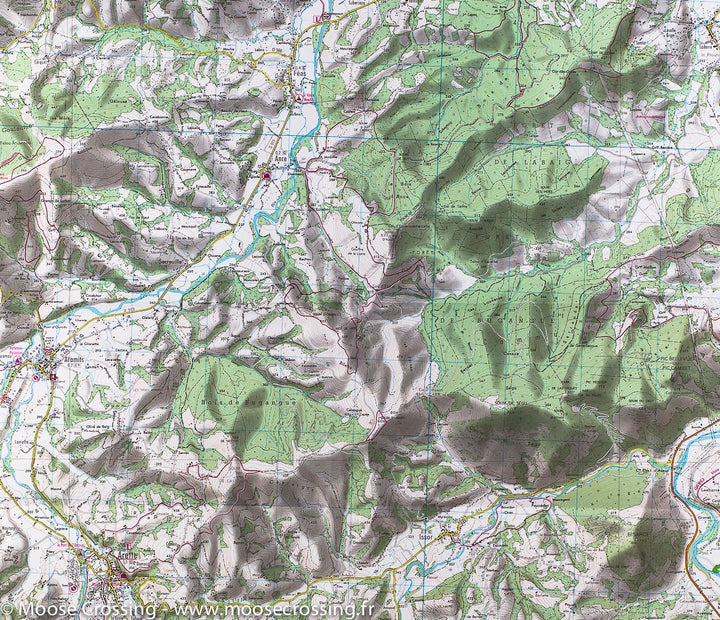 Carte TOP 25 n° 1546 OT - Oloron Sainte Marie, Vallée d'Aspe (Pyrénées) | IGN carte pliée IGN 