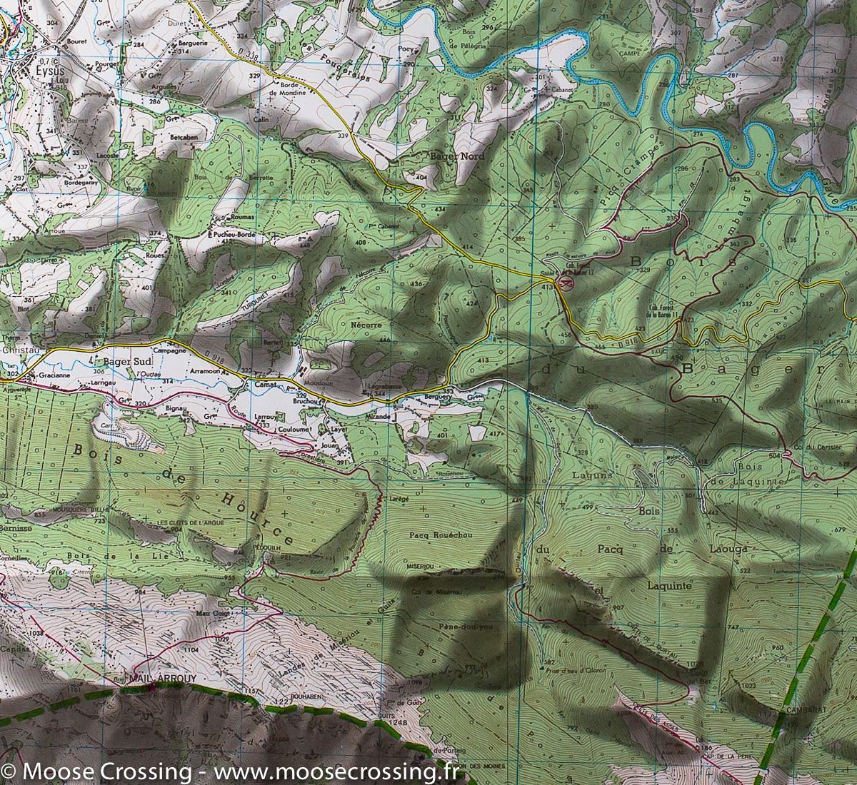 Carte TOP 25 n° 1546 OT - Oloron Sainte Marie, Vallée d'Aspe (Pyrénées) | IGN carte de randonnée IGN