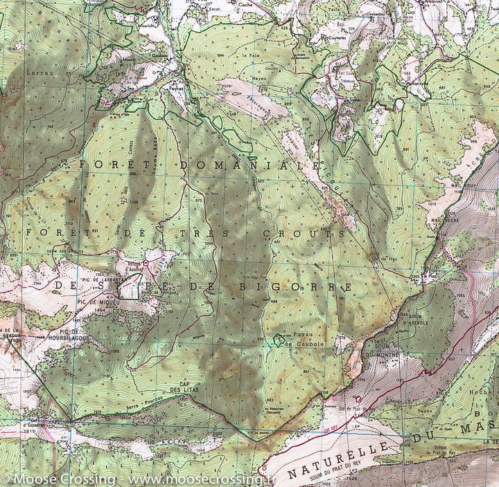 Carte TOP 25 n° 1647 ET - Lourdes, Argelès-Gazost & le Lavedan (Pyrénées) | IGN carte pliée IGN 