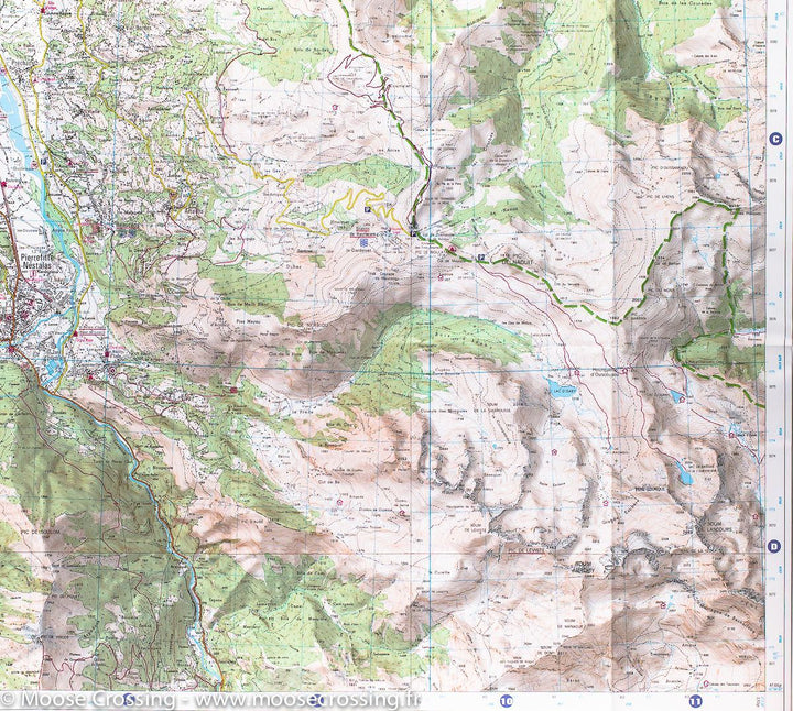 Carte TOP 25 n° 1647 ET - Lourdes, Argelès-Gazost & le Lavedan (Pyrénées) | IGN carte pliée IGN 