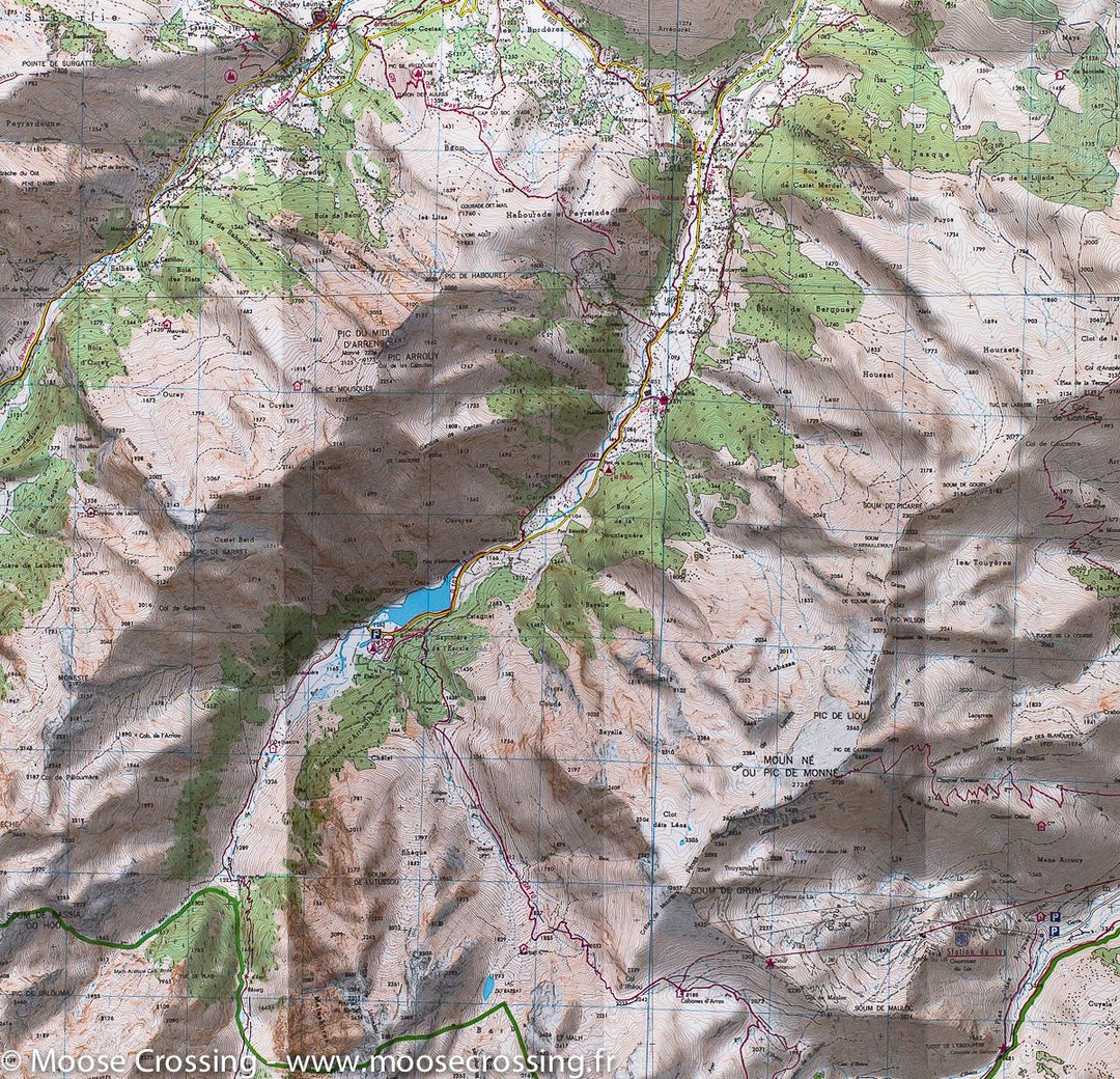 Carte TOP 25 n° 1647 OT - Vignemale, Ossau, Arrens, Cauterets (PN des Pyrénées) | IGN carte pliée IGN 
