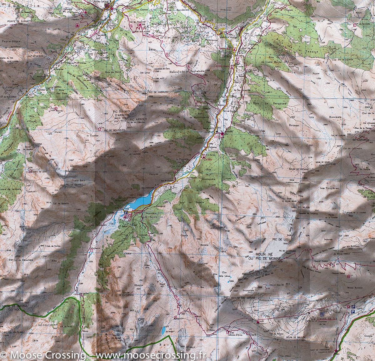 Carte TOP 25 n° 1647 OT - Vignemale, Ossau, Arrens, Cauterets (PN des Pyrénées) | IGN carte de randonnée IGN