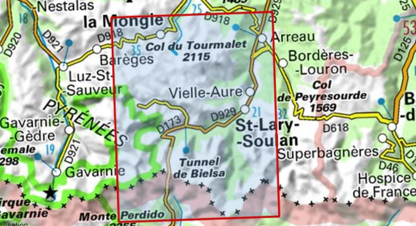 Carte TOP 25 n° 1748 ETR (résistante) - Néouvielle, Vallée d'Aure & PN des Pyrénées | IGN carte de randonnée IGN