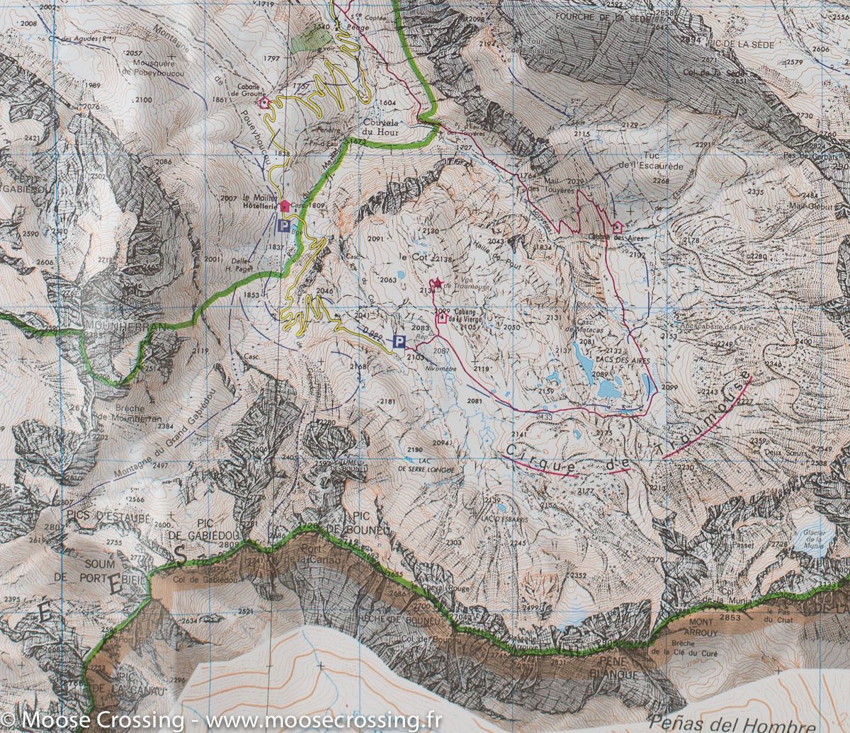 Carte TOP 25 n° 1748 OT - Gavarnie & Luz St Sauveur (Pyrénées) IGN carte de randonnée IGN