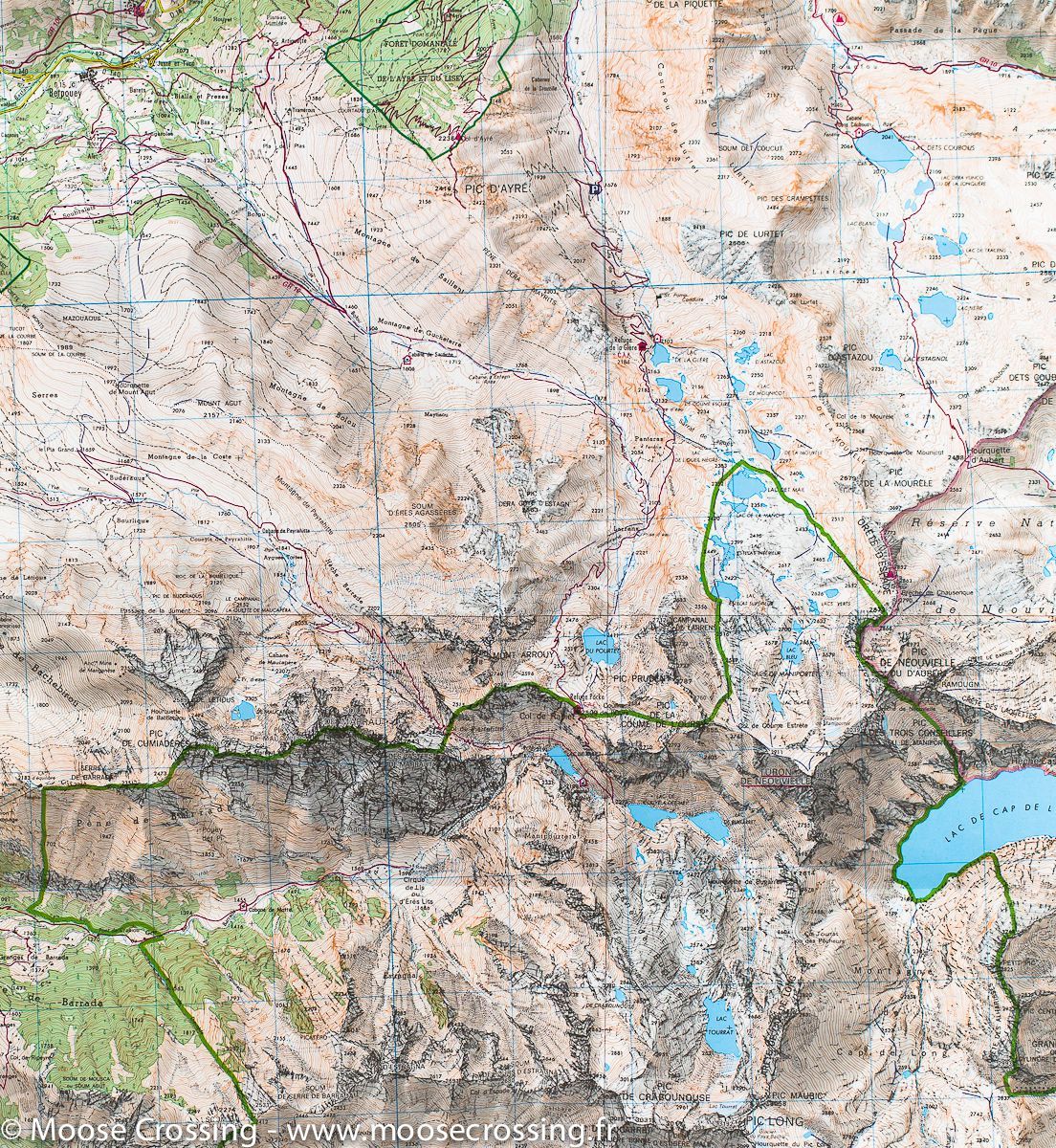 Carte TOP 25 n° 1748 OT - Gavarnie & Luz St Sauveur (Pyrénées) IGN carte de randonnée IGN