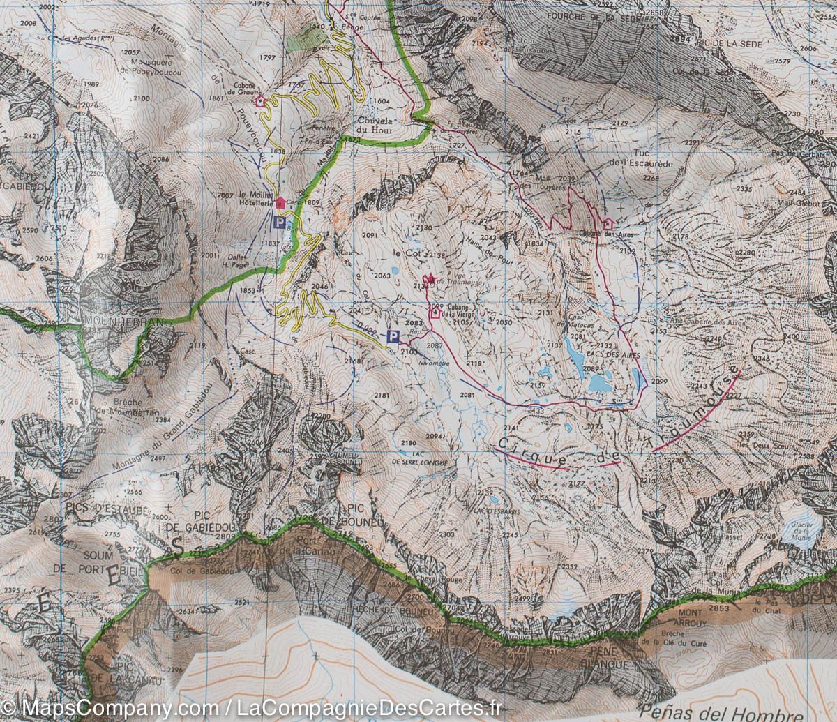 Carte TOP 25 n° 1748 OTR (résistante) - Gavarnie & Luz St Sauveur (Pyrénées) | IGN carte de randonnée IGN