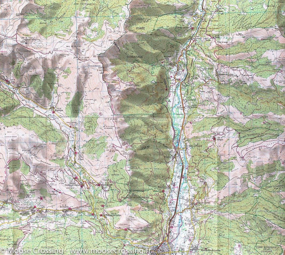 Carte TOP 25 n° 1848 OTR (résistante) - Bagnères-de-Luchon &amp; Lac d'Oô (Pyrénées) | IGN - La Compagnie des Cartes