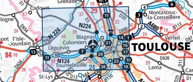 Carte TOP 25 n° 2043 ET - Toulouse, Forêt de Bouconne | IGN carte pliée IGN 