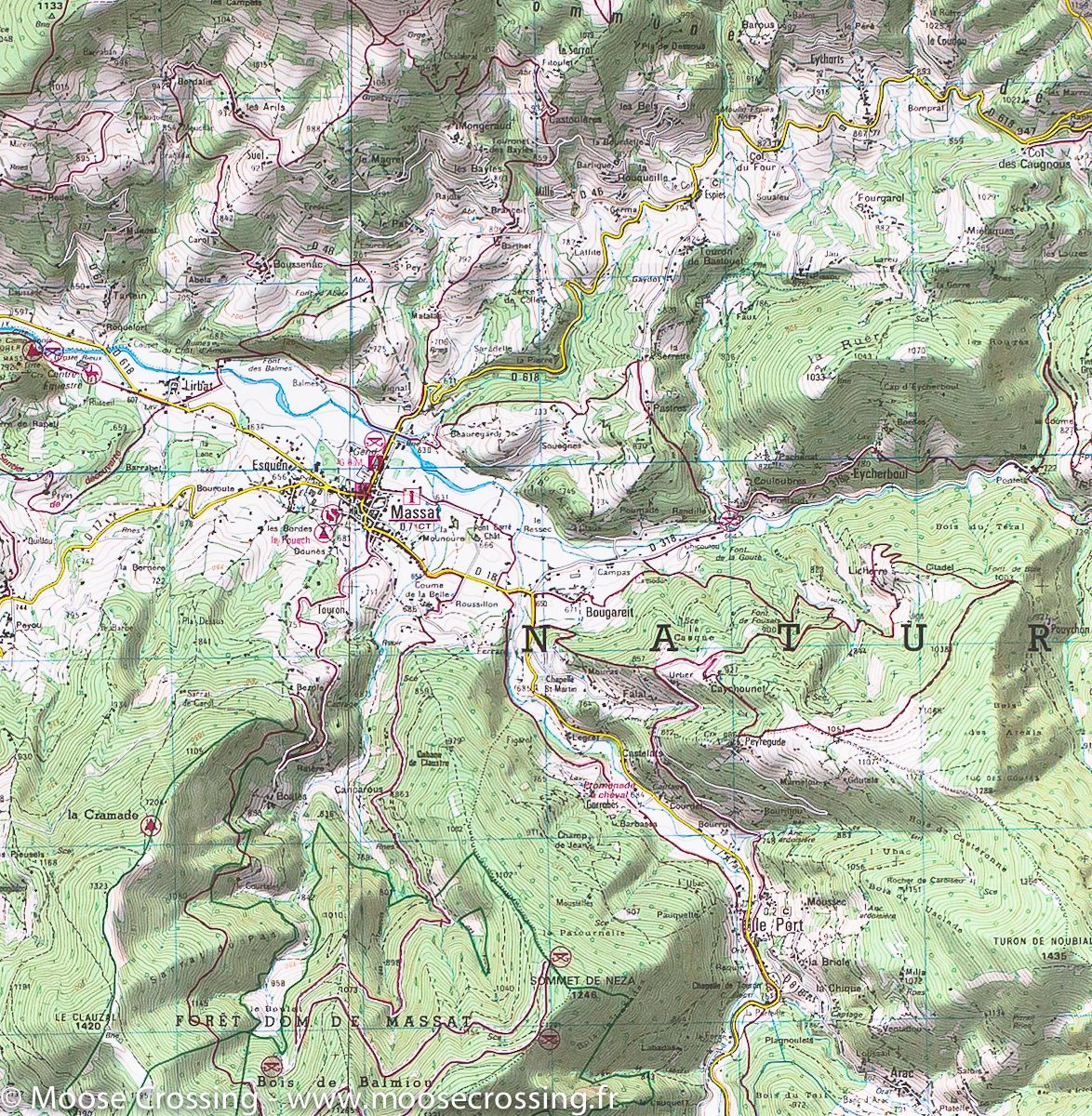 Carte TOP 25 n° 2047 ET - Massat, Pic des Trois Seigneurs (PNR Pyrénées ariégeoises) | carte de randonnée IGN