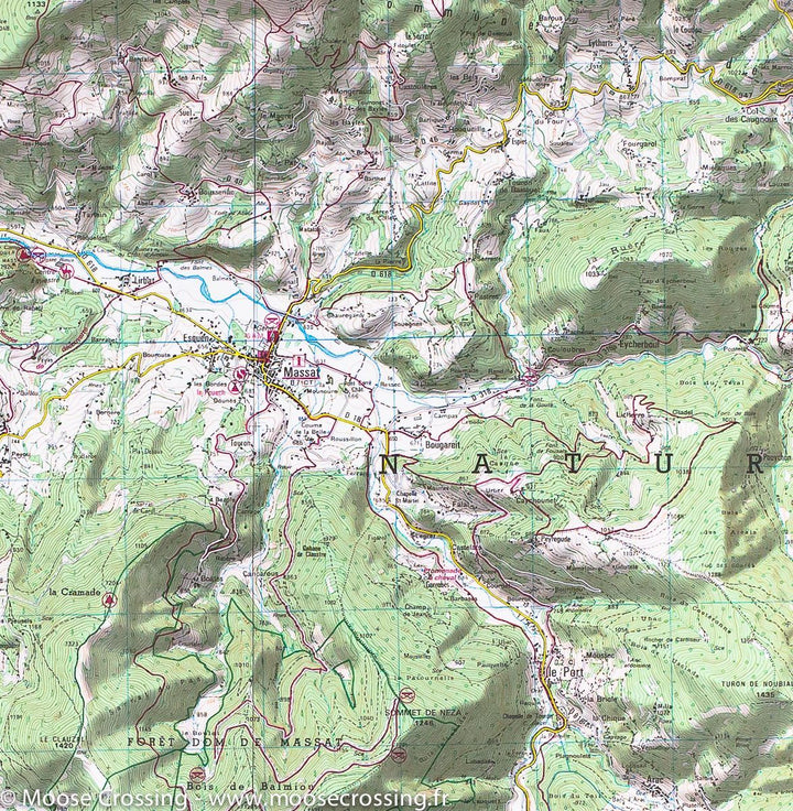 Carte TOP 25 n° 2047 ET - Massat, Pic des Trois Seigneurs (PNR Pyrénées ariégeoises) | - La Compagnie des Cartes