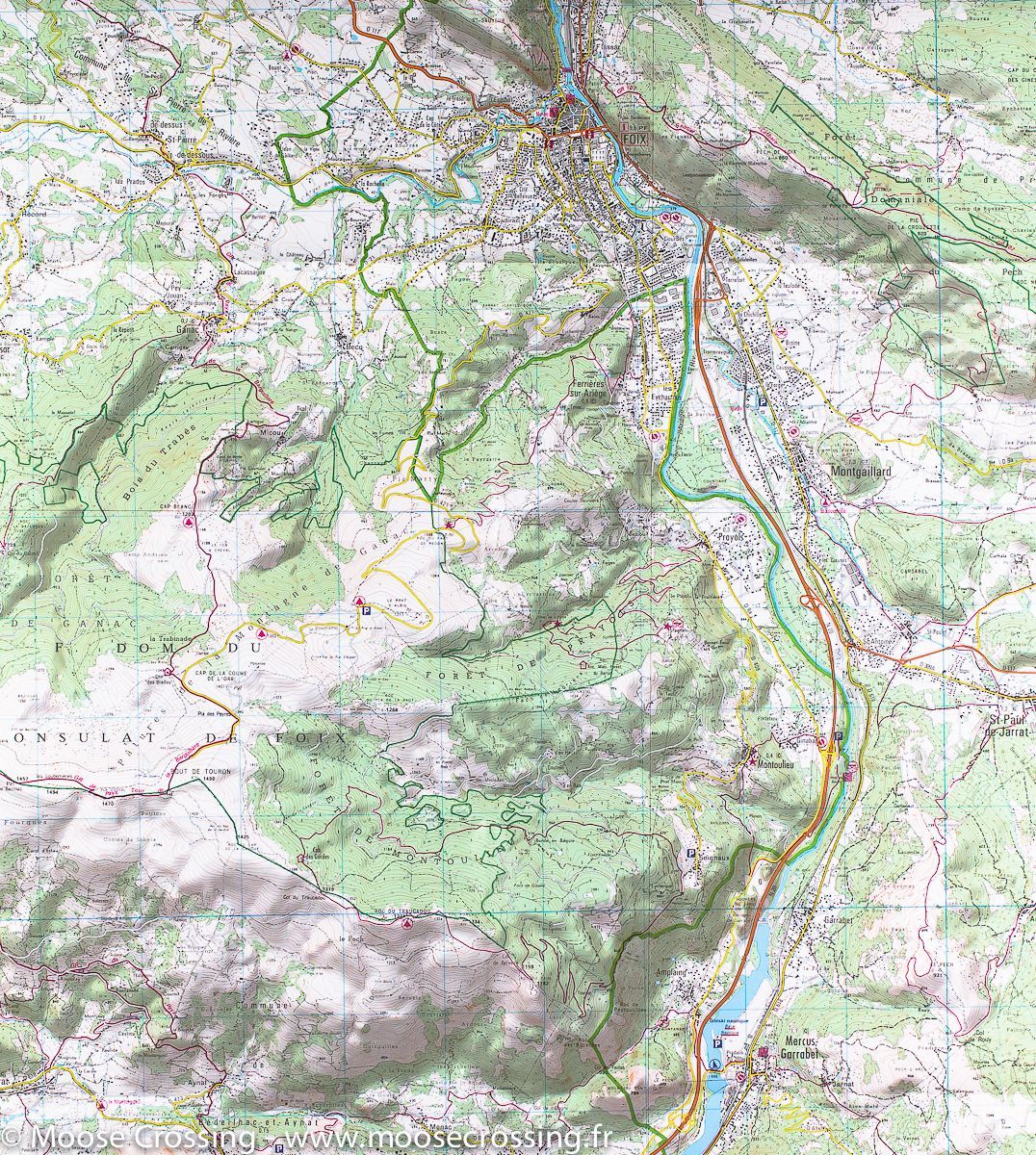 Carte TOP 25 n° 2147 ET - Foix, Tarascon sur Ariège (PNR des Pyrénées Ariégeoises) | IGN carte de randonnée IGN