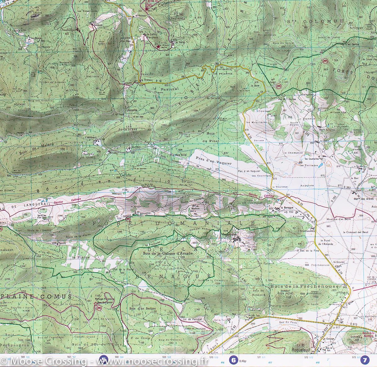 Carte TOP 25 n° 2247 OT - Lavelanet, Montségur & lac de Montbel (Pyrénées) | IGN carte de randonnée IGN