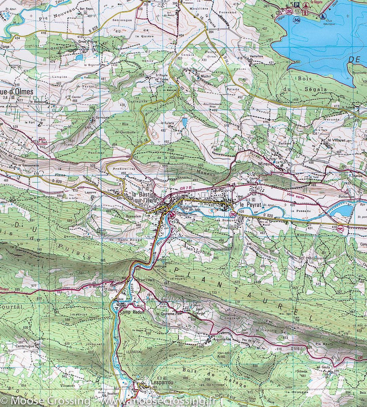 Carte IGN TOP 25 n° 2247 OT - Lavelanet, Montségur & lac de Montbel (Pyrénées) - La Compagnie des Cartes