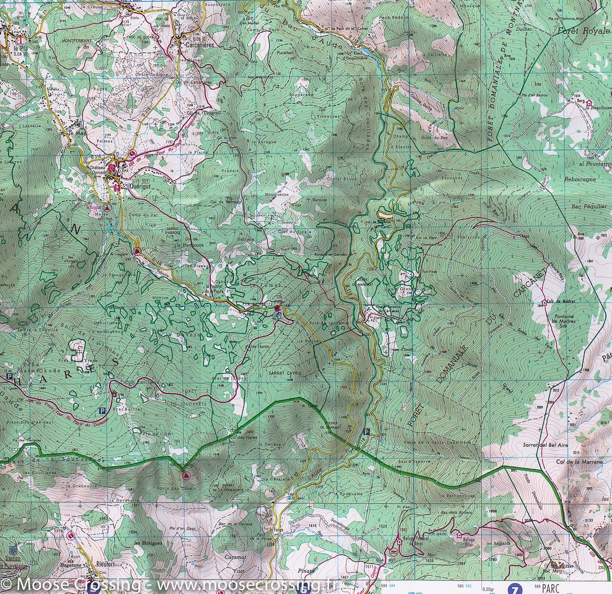 Carte TOP 25 n° 2248 ET - Axat, Quérigut & Gorges de l'Aude (Pyrénées) | IGN carte de randonnée IGN