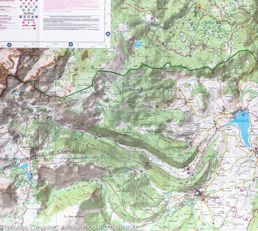 Carte TOP 25 n° 2249 ET - Font-Romeu & Capcir (Pyrénées) | IGN - La Compagnie des Cartes