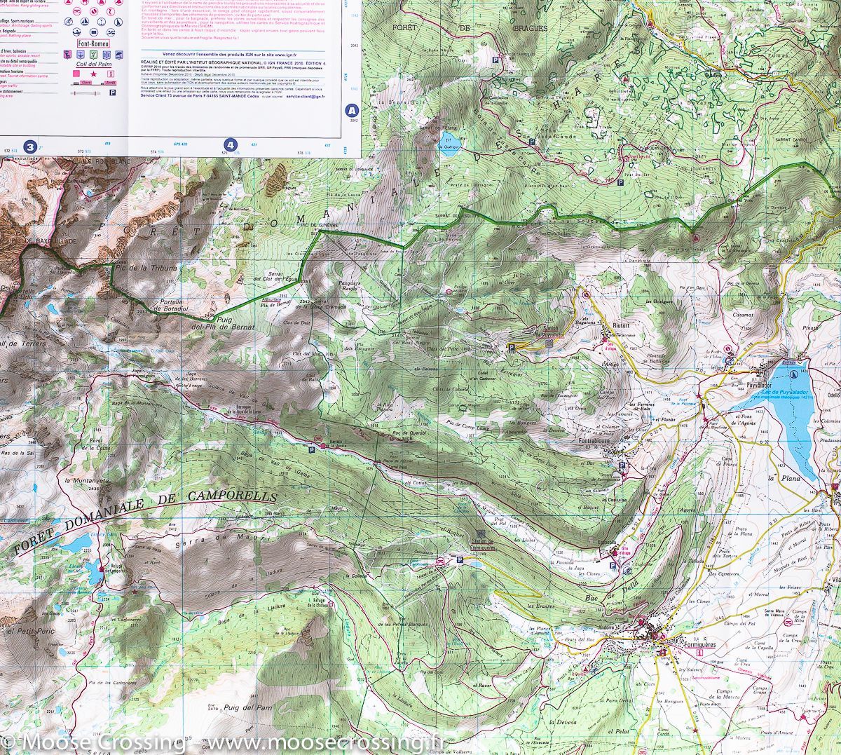 Carte TOP 25 n° 2249 ET - Font-Romeu & Capcir (Pyrénées) | IGN carte de randonnée IGN