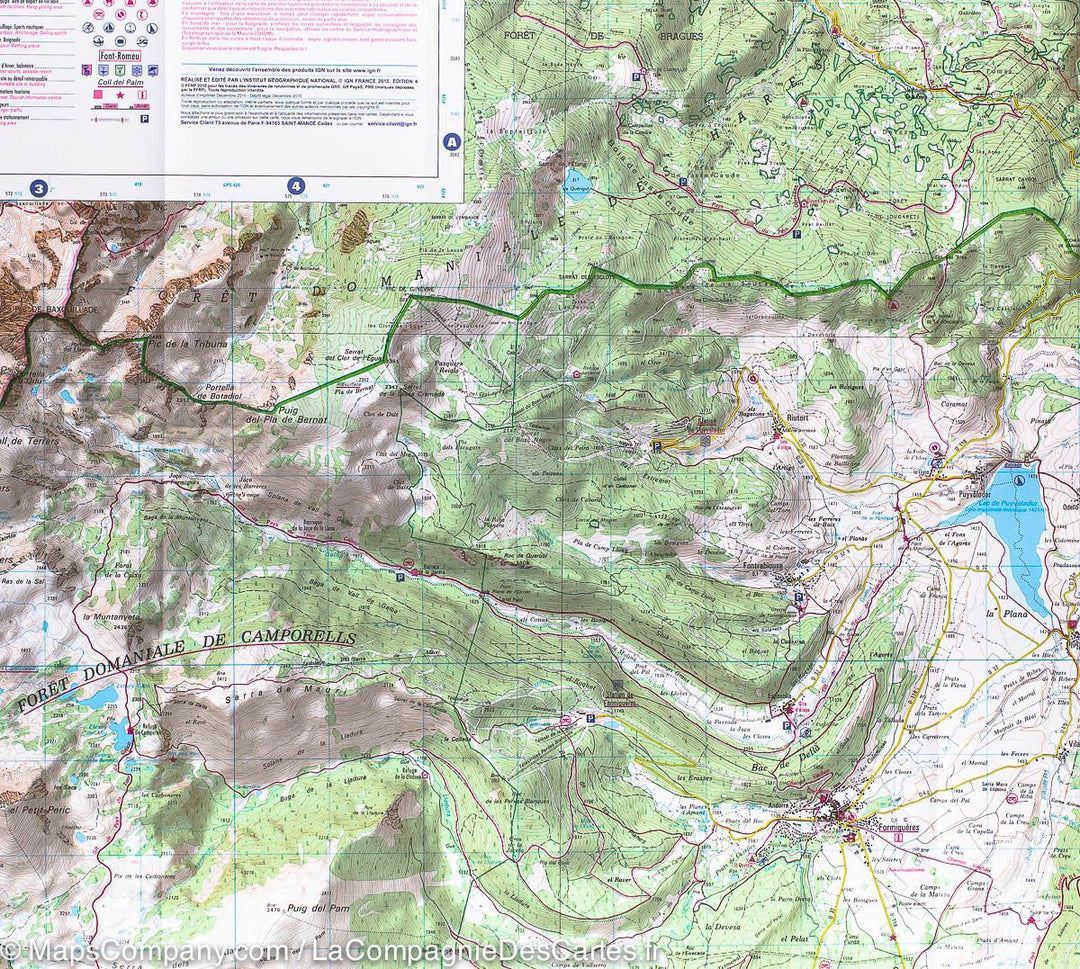 Carte TOP 25 n° 2249 ETR (résistante) - Font-Romeu, Capcir (Pyrénées) | IGN - La Compagnie des Cartes