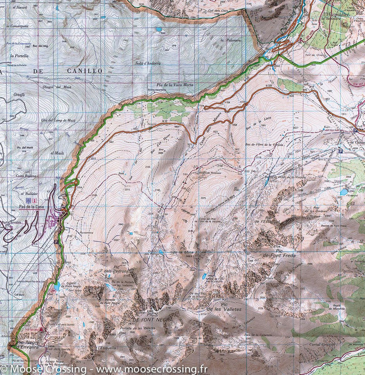 Carte TOP 25 n° 2249 OT - Bourg-Madame, Col de Puymorens & Pic Carlit (Pyrénées) | IGN - La Compagnie des Cartes