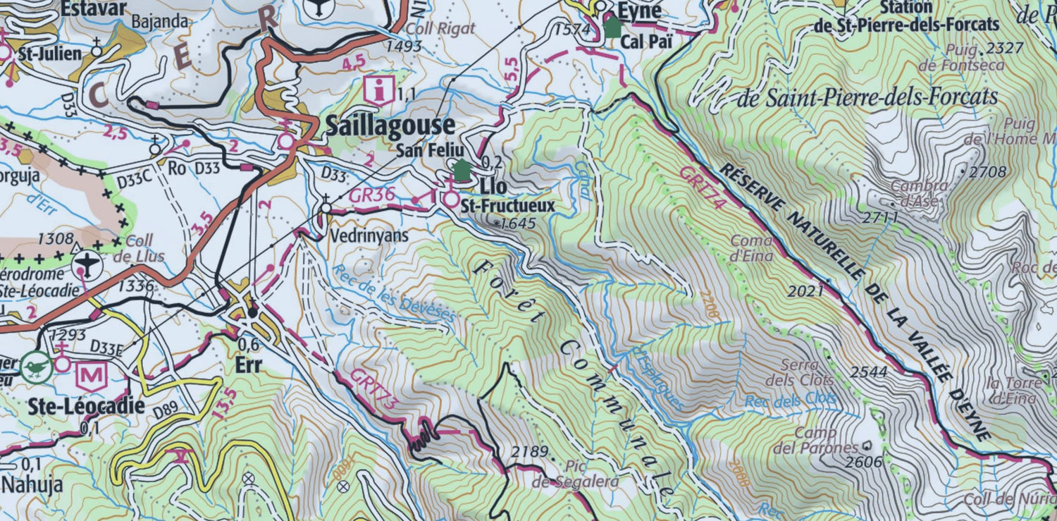 Carte TOP 25 n° 2250 ET - Bourg Madame, Mont-Louis & Col de la Perche | IGN carte de randonnée IGN