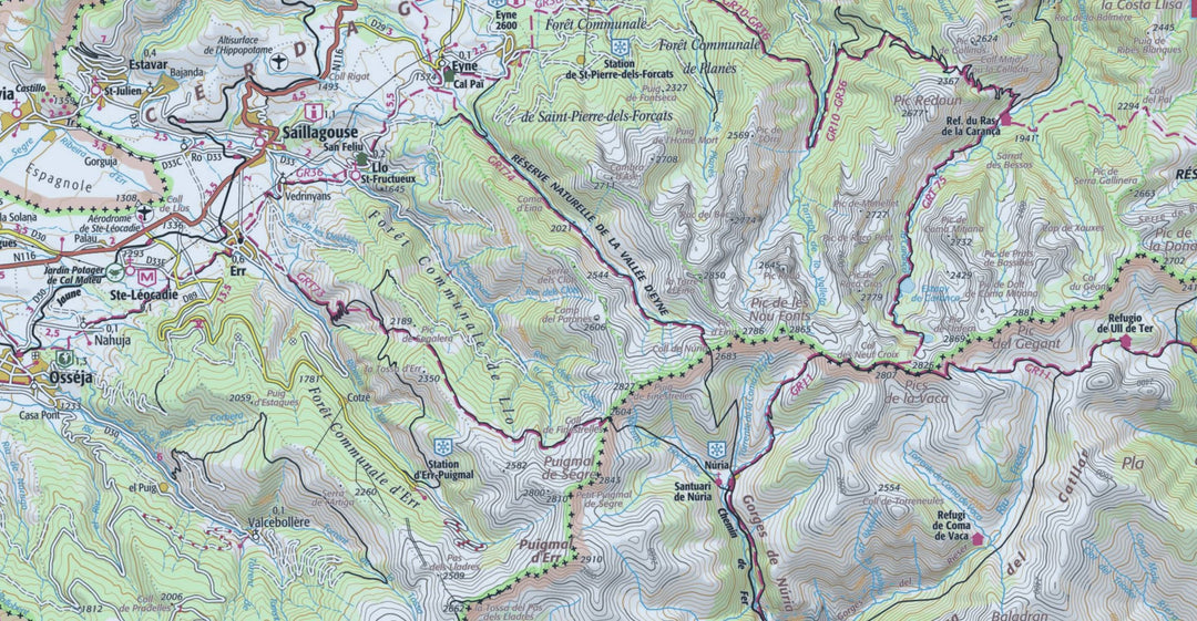 Carte TOP 25 n° 2250 ETR (résistante) - Bourg Madame, Mont Louis &amp; Col de la Perche (Pyrénées) | IGN - La Compagnie des Cartes
