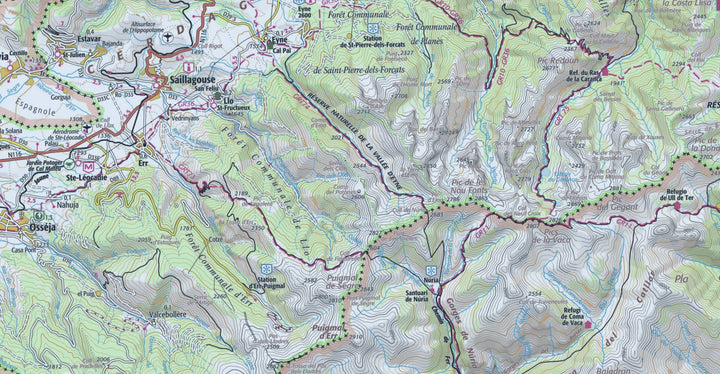 Carte TOP 25 n° 2250 ETR (résistante) - Bourg Madame, Mont Louis &amp; Col de la Perche (Pyrénées) | IGN - La Compagnie des Cartes