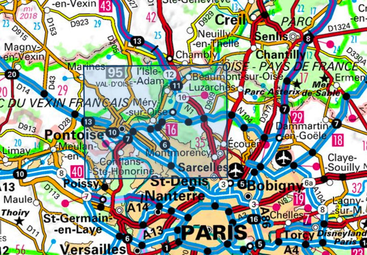Carte TOP 25 n° 2313 OT - Forêts de Montmorency, de l'Isle-Adam et de Carnelle | IGN carte pliée IGN 