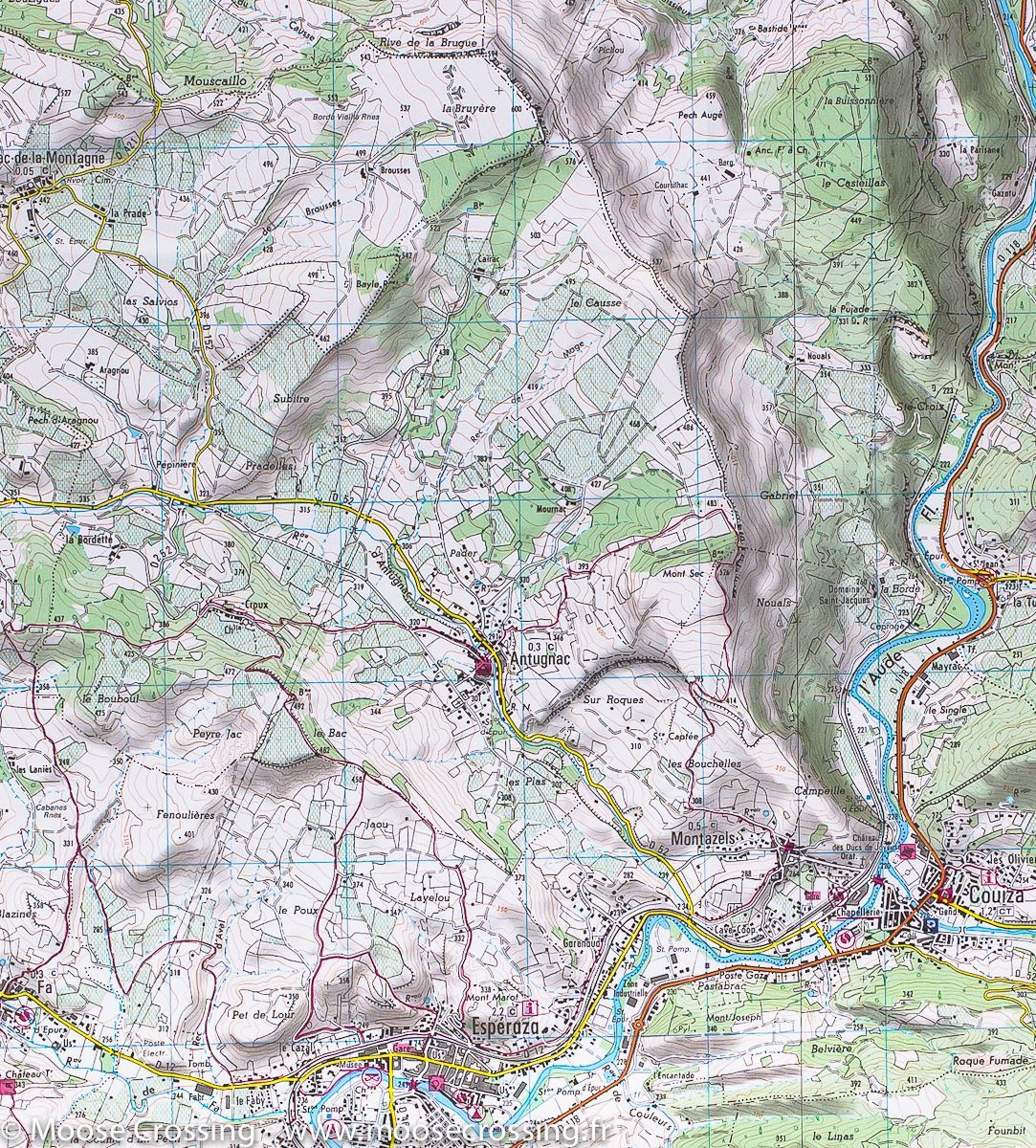 Carte TOP 25 n° 2347 OT - Quillan & Alet-les-bains (Pyrénées) | IGN carte de randonnée IGN