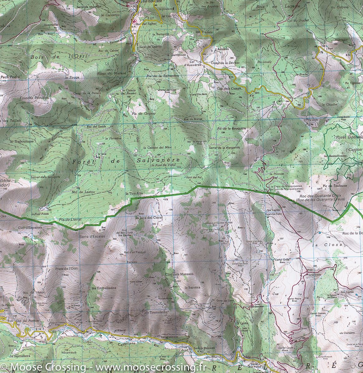Carte TOP 25 n° 2348 ET - Prades et St Paul de Fenouillet (Pyrénées) | IGN carte de randonnée IGN