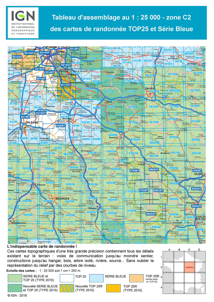 Carte TOP 25 n° 2414 ET - Marne-la-Vallée, Forêts de Crécy, d'Armainvilliers et de Ferrières | IGN - La Compagnie des Cartes