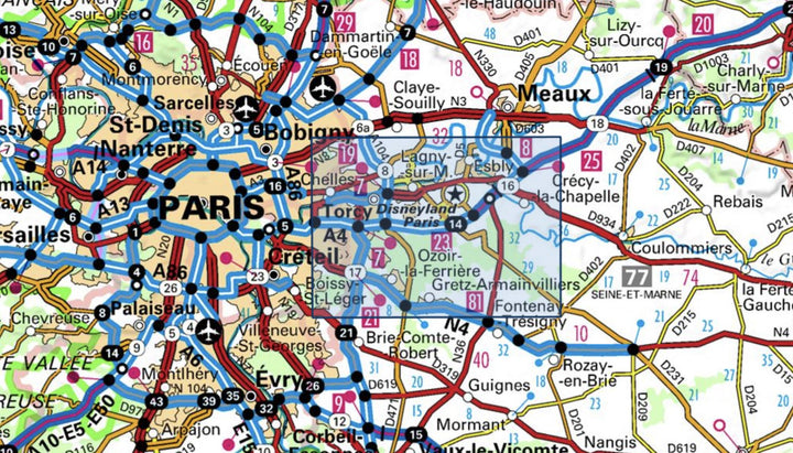 Carte TOP 25 n° 2414 ET - Marne-la-Vallée, Forêts de Crécy, d'Armainvilliers et de Ferrières | IGN - La Compagnie des Cartes