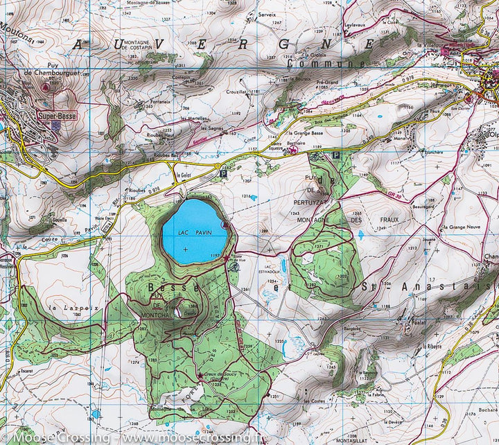 Carte IGN TOP 25 n° 2432 ETR (résistante) - Massif du Sancy (Massif Central) - La Compagnie des Cartes