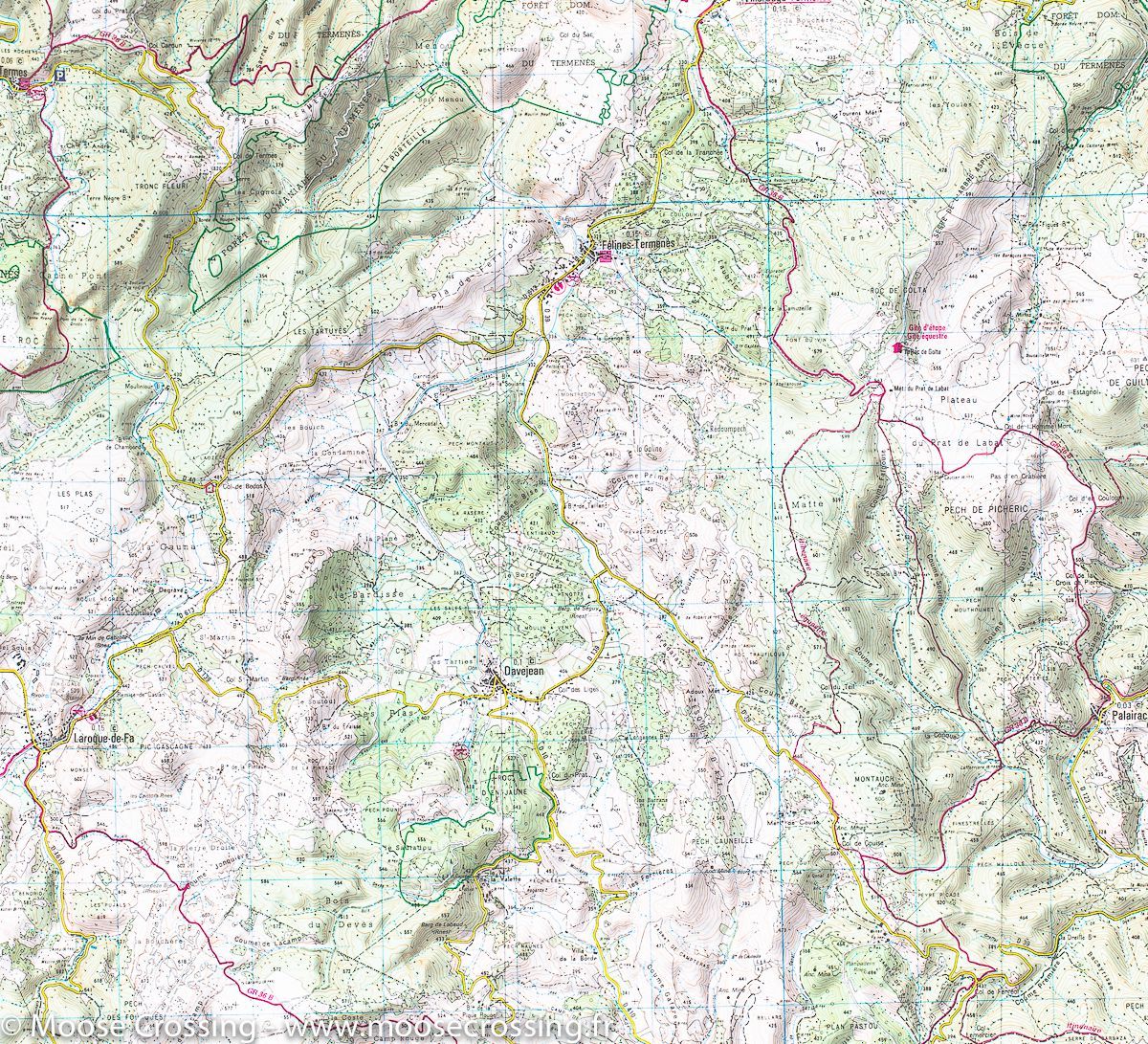 Carte TOP 25 n° 2447 OT - Tuchan & Massif des Corbières | IGN carte de randonnée IGN