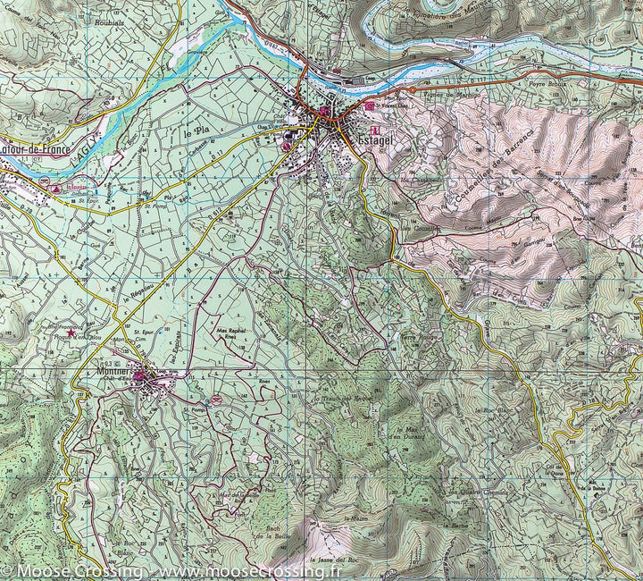Carte TOP 25 n° 2448 OT - Thuir & Ille-sur-Têt (Pyrénées Orientales) | IGN - La Compagnie des Cartes