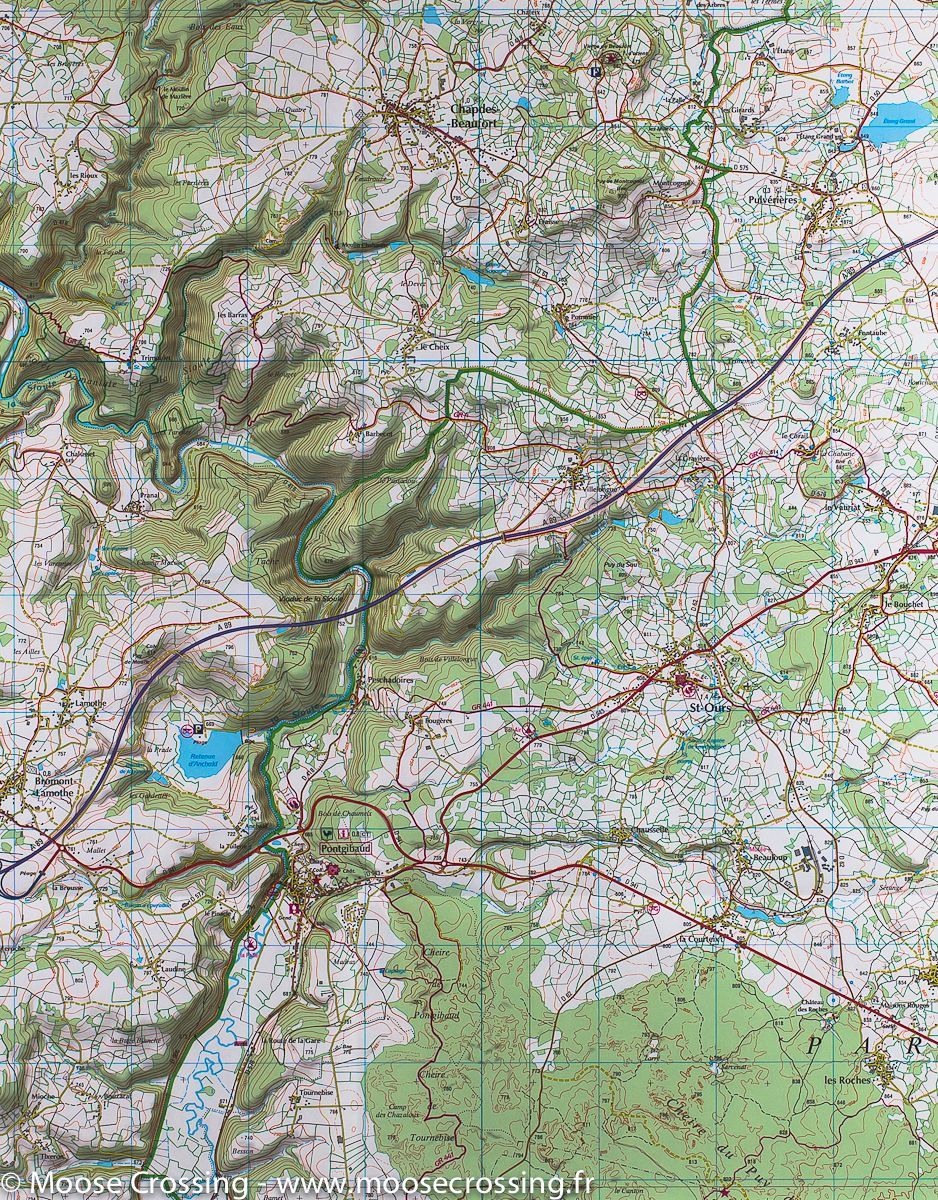 Carte TOP 25 n° 2531 ET - Chaîne des Puys, PNR des Volcans d'Auvergne | IGN carte de randonnée IGN