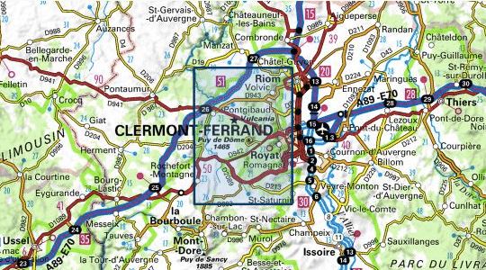 Carte TOP 25 n° 2531 ETR (résistante) - Chaîne des Puys, PNR des Volcans d'Auvergne | IGN carte de randonnée IGN