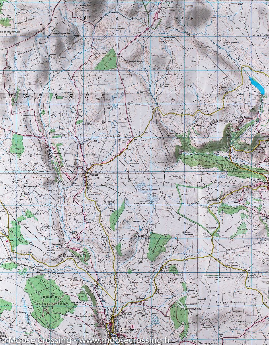 Carte IGN TOP 25 n° 2534 OT - Monts du Cézallier (Massif Central) - La Compagnie des Cartes
