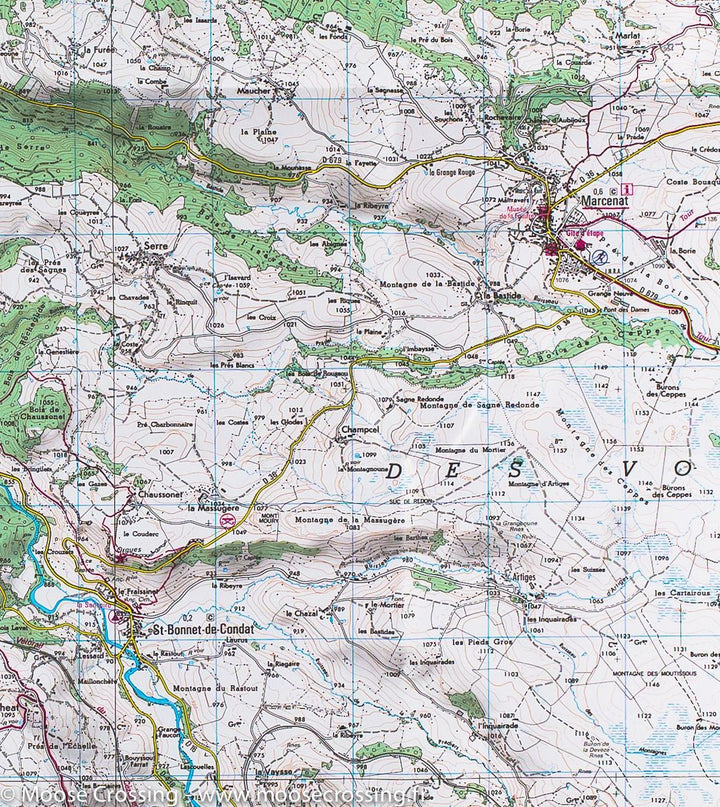 Carte IGN TOP 25 n° 2534 OT - Monts du Cézallier (Massif Central) - La Compagnie des Cartes