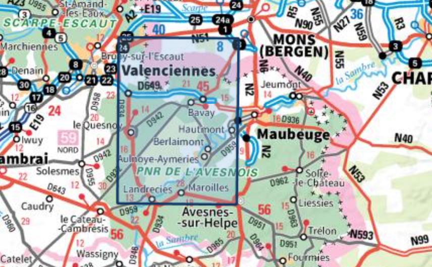 Carte TOP 25 n° 2706 OT - Forêt de Mormal | IGN carte de randonnée IGN