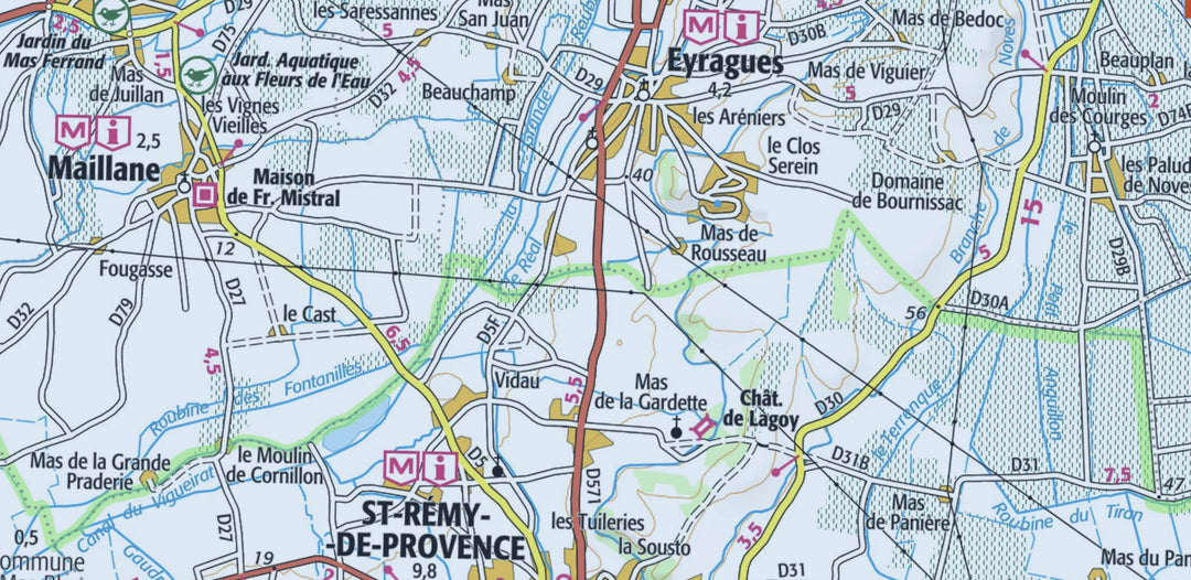 Saint Remy Map TOP 25 Map No. 3042 OT - Tarascon, St-Rémy-de-Provence, Alpilles Mount ...