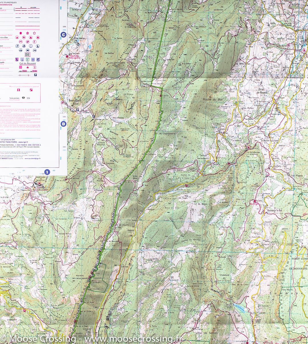Carte TOP 25 n° 3136 ET - Combe Laval & forêt de Lente (PNR du Vercors) | IGN carte de randonnée IGN